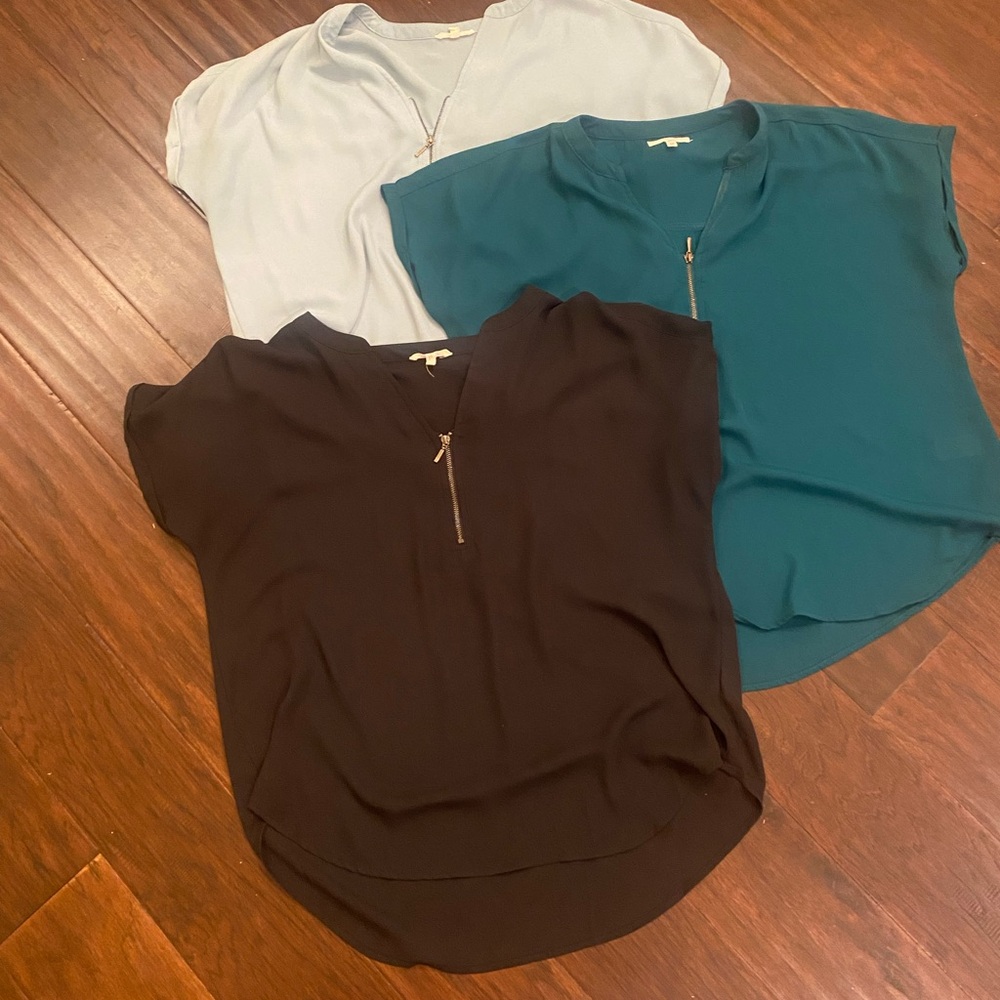 Maurices Women's Blouses Size M in Black, Teal, and Light Blue